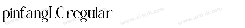 pinfangLC regular字体转换